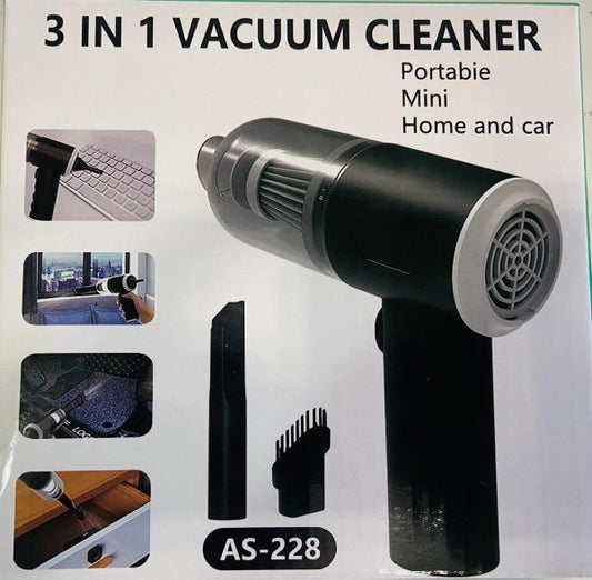 3 In 1 Mini Rechargeable Vacuum Cleaner As-228 – Portable Mini Wetdry Vacuum For Car Interior And Home Cleaning Car Vacuum Portable Vacuum Cleaner For Car
