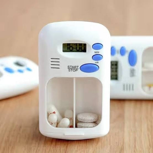 Mini Portable Electric Pill Box Dispenser Alarm Timer Reminder Case Lcd Display Medicine Box